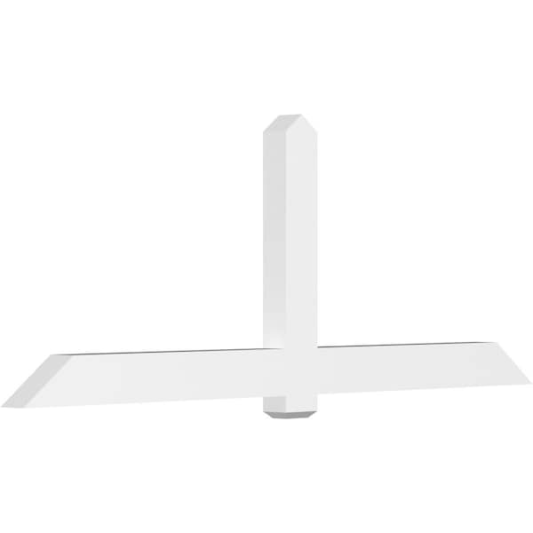 Ekena Millwork Eugene Architectural Grade PVC Gable Bracket, 96"W x 36"H x 4"D x 6"F, 9/12 Pitch GBP096X36X0406EUG00 - main